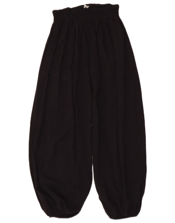 Marks & Spencer Womens Harem Trousers UK 10 Small W26 L26 Black Viscose