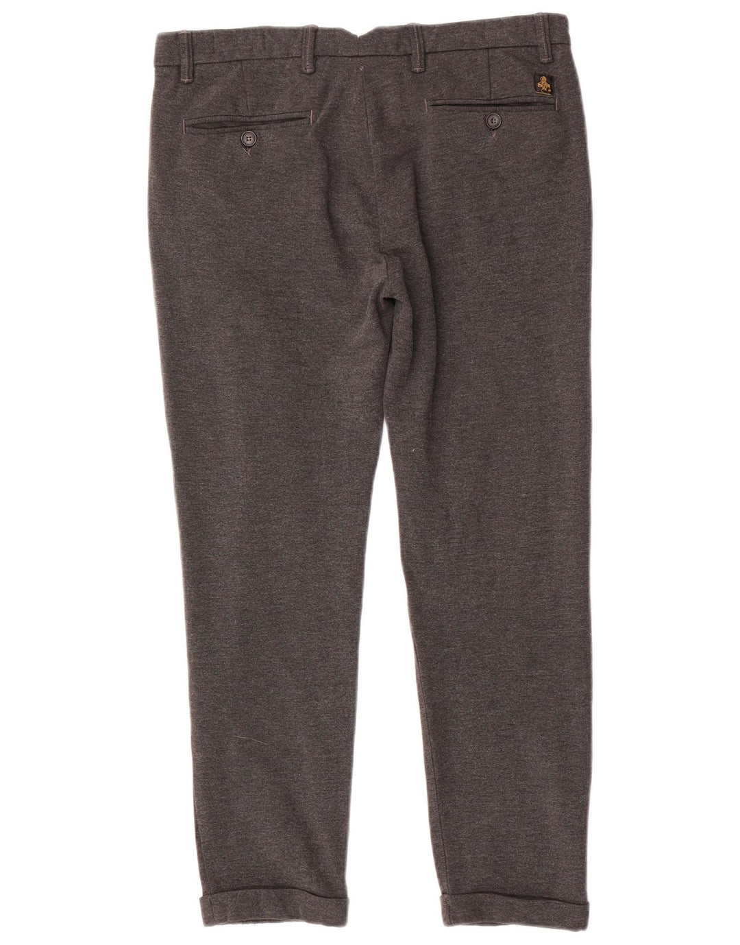 Refrigiwear Mens Slim Chino Trousers W32 L28 Grey Polyamide