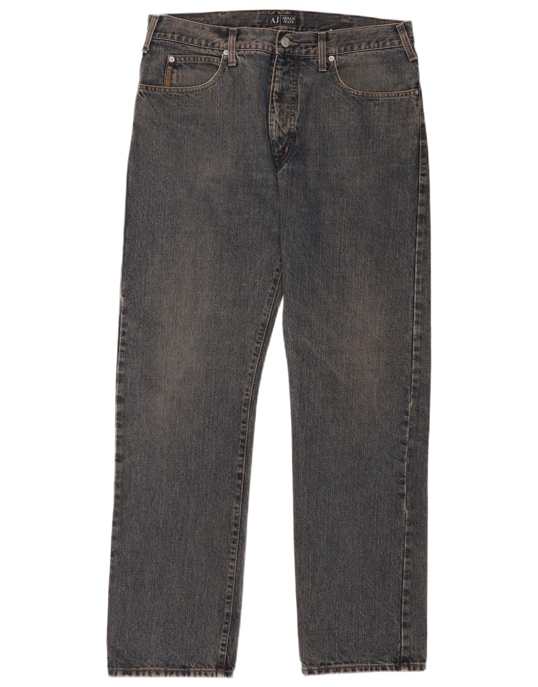 Armani Mens Straight Jeans W38 L33 Blue Cotton