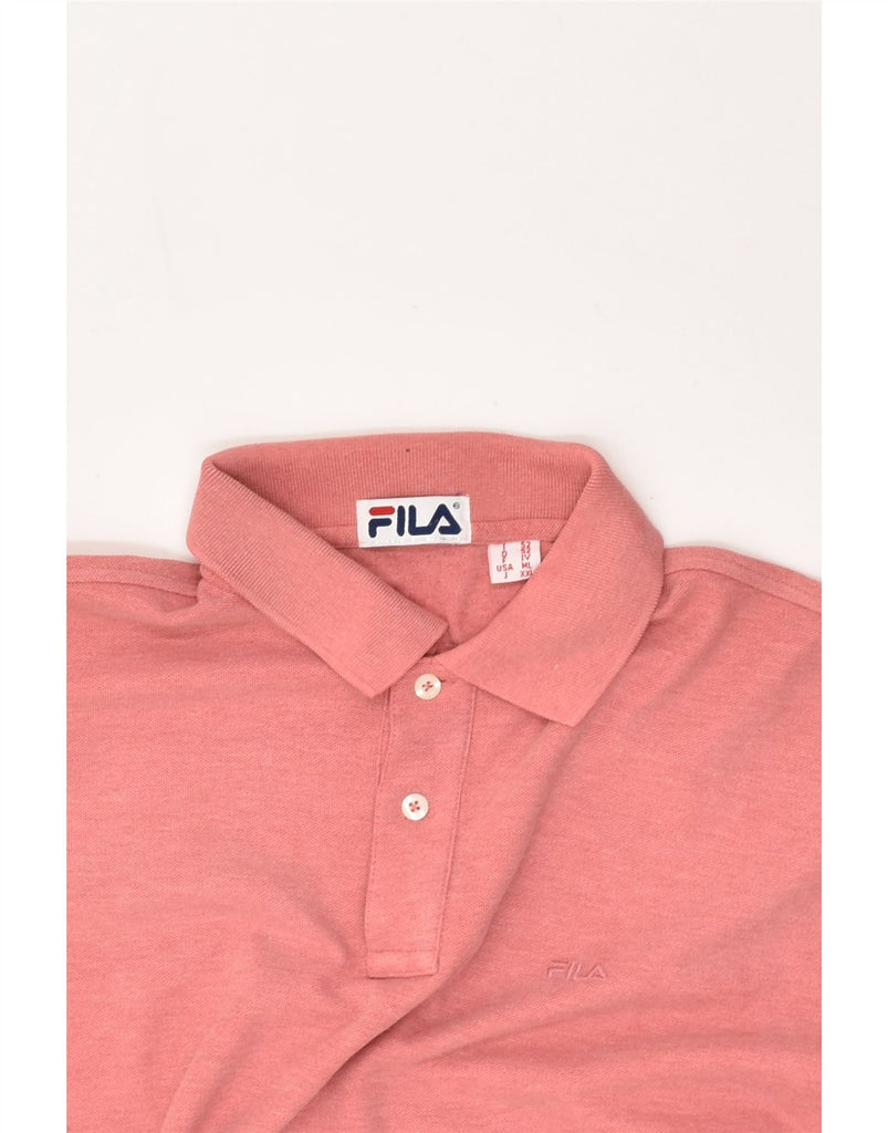 FILA Mens Polo Shirt Large Pink Cotton | Vintage Fila | Thrift | Second-Hand Fila | Used Clothing | Messina Hembry 