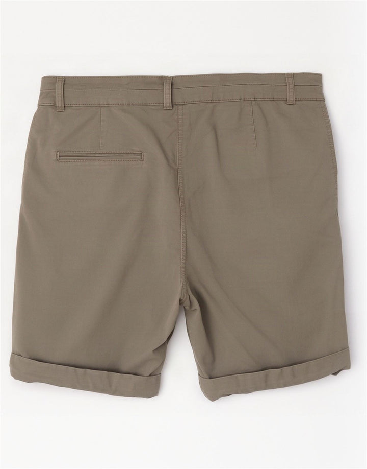 M&Co Womens Chino Shorts UK 14 Large W32 Grey Cotton