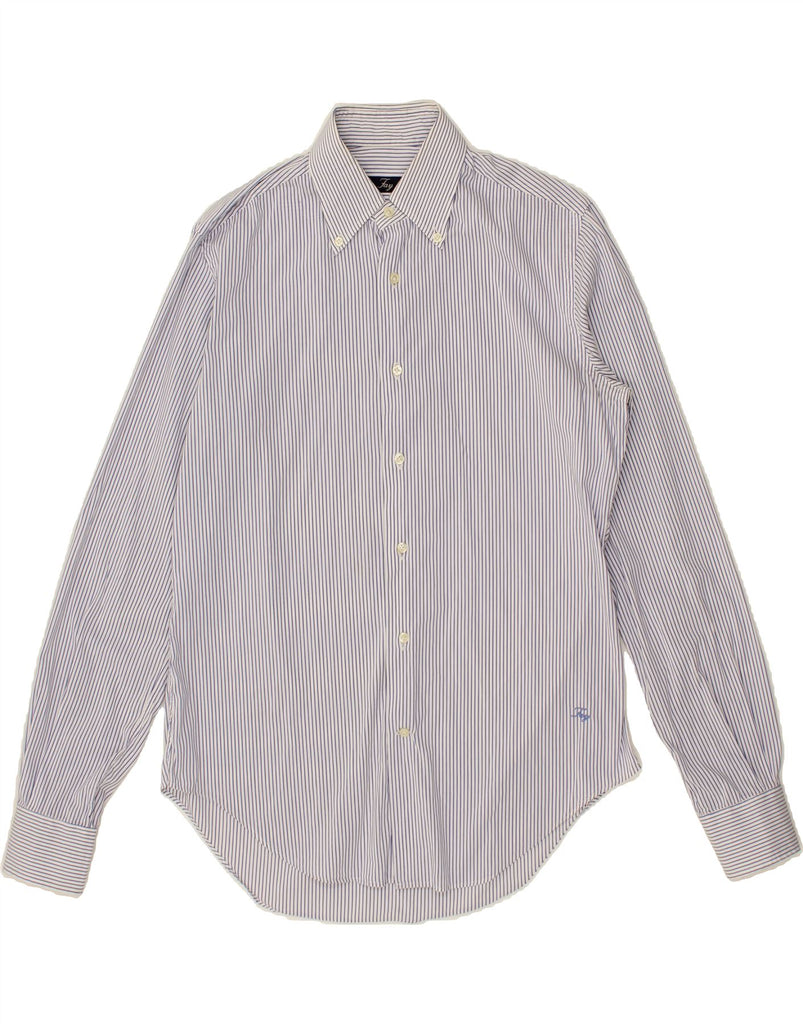 FAY Mens Shirt Size 39 15 1/2 Medium Blue Striped | Vintage Fay | Thrift | Second-Hand Fay | Used Clothing | Messina Hembry 