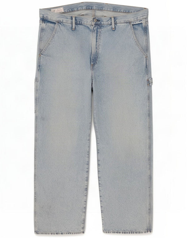Gap Mens Carpenter Cargo Straight Jeans W40 L30 Blue Cotton