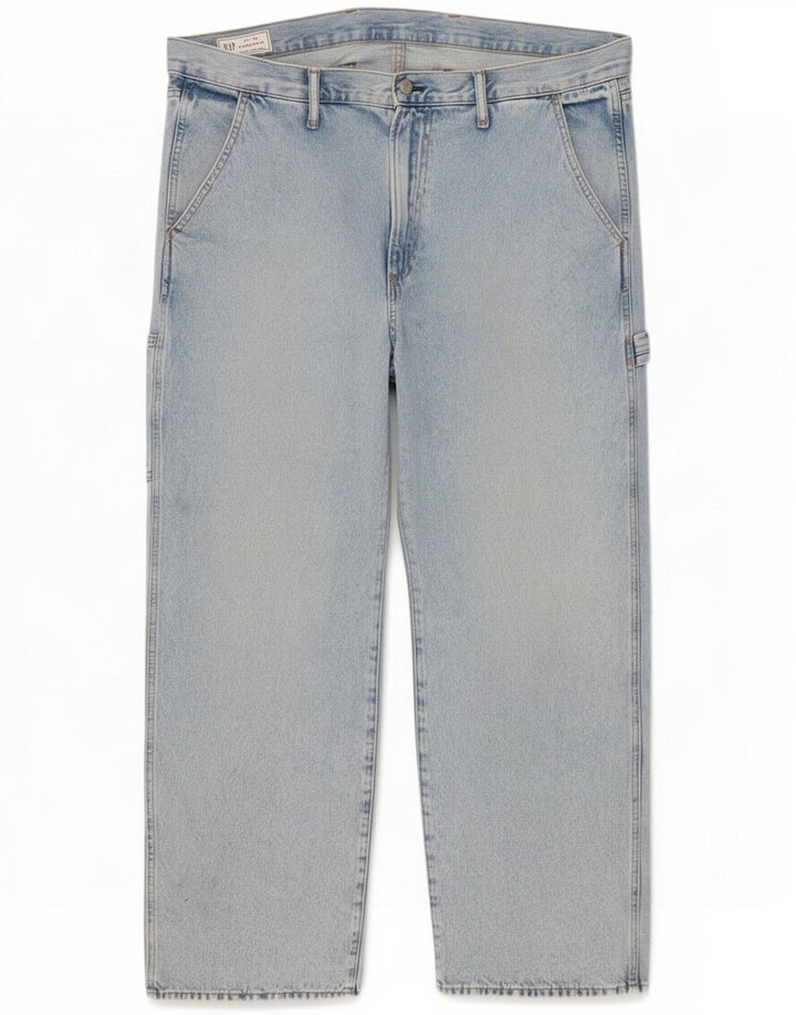Gap Mens Carpenter Cargo Straight Jeans W40 L30 Blue Cotton