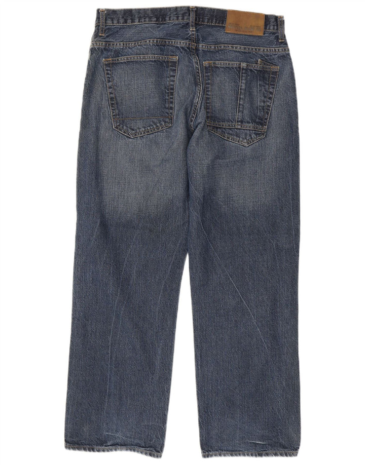 Nautica Mens Straight Jeans W34 L30 Blue Cotton