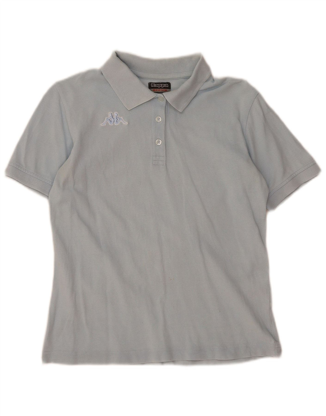 KAPPA Womens Polo Shirt UK 12 Medium Blue Cotton