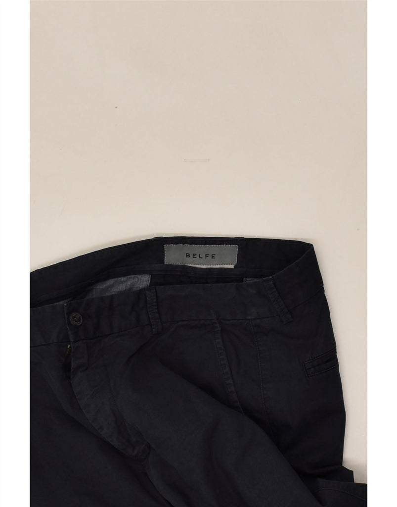 BELFE & BELFE Mens Straight Chino Trousers W32 L32  Navy Blue | Vintage Belfe & Belfe | Thrift | Second-Hand Belfe & Belfe | Used Clothing | Messina Hembry 