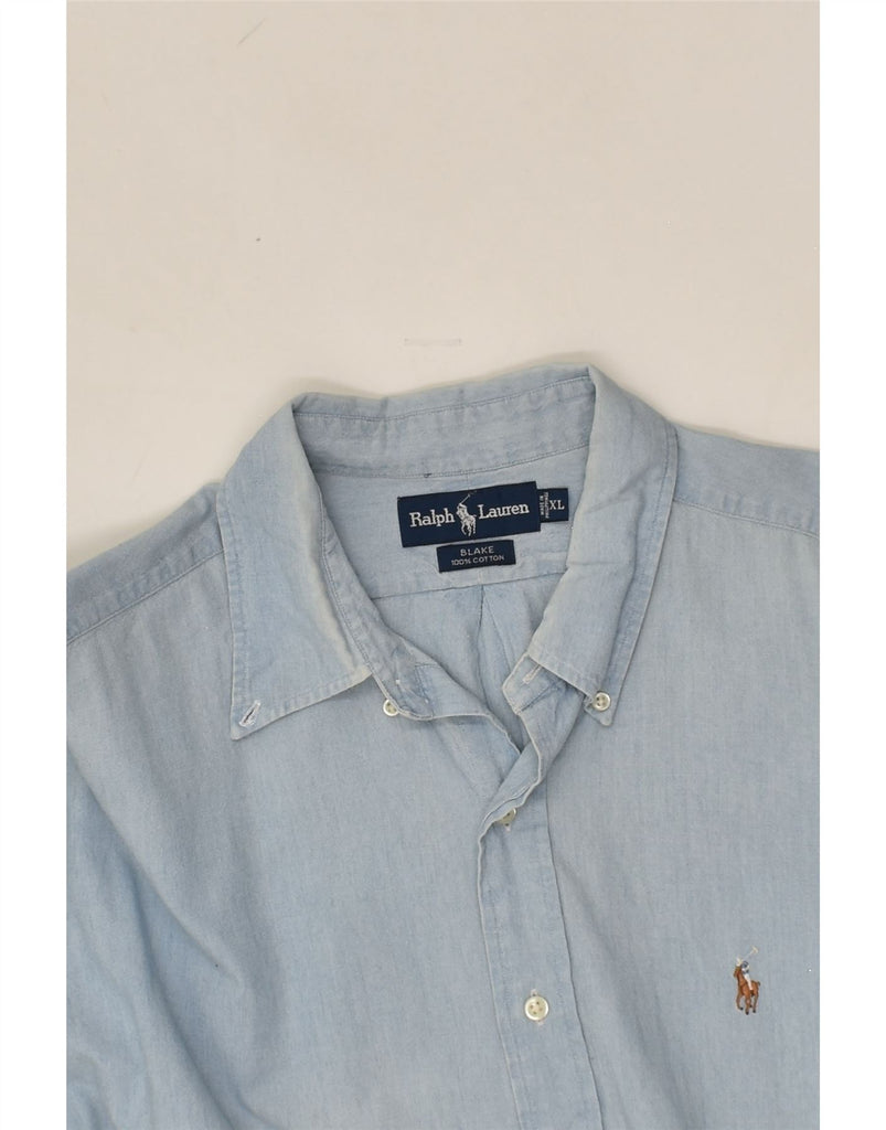 RALPH LAUREN Mens Blake Shirt XL Blue Cotton | Vintage Ralph Lauren | Thrift | Second-Hand Ralph Lauren | Used Clothing | Messina Hembry 