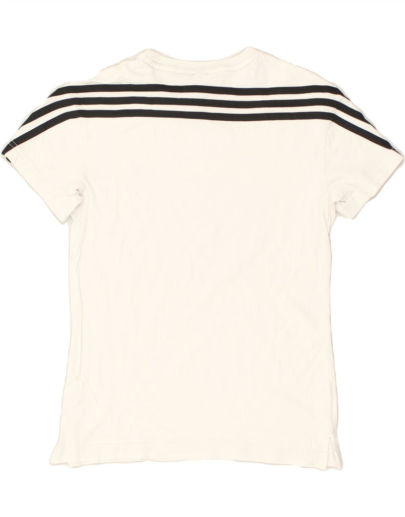 ADIDAS Boys T-Shirt Top 11-12 Years Off White Cotton | Vintage Adidas | Thrift | Second-Hand Adidas | Used Clothing | Messina Hembry 