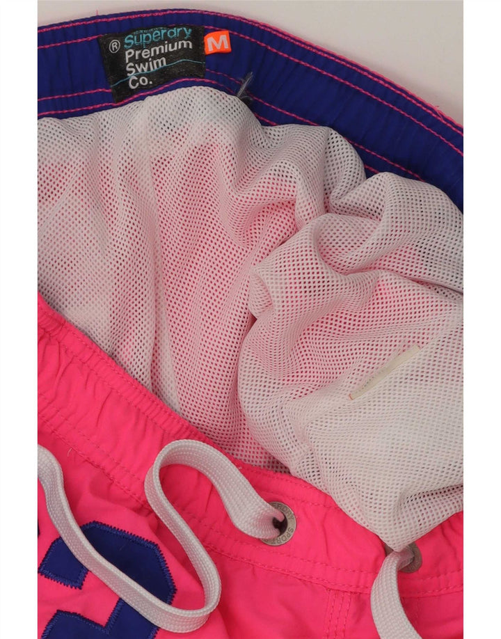Superdry Mens Graphic Swimming Shorts Medium Pink