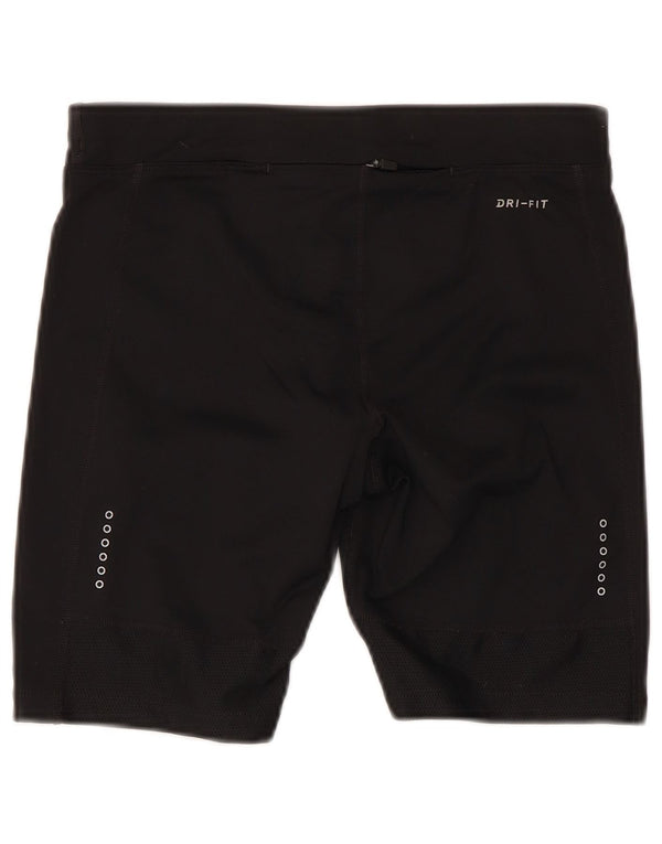 Nike Womens Dri Fit Sport Shorts UK 10 Small Black Polyester