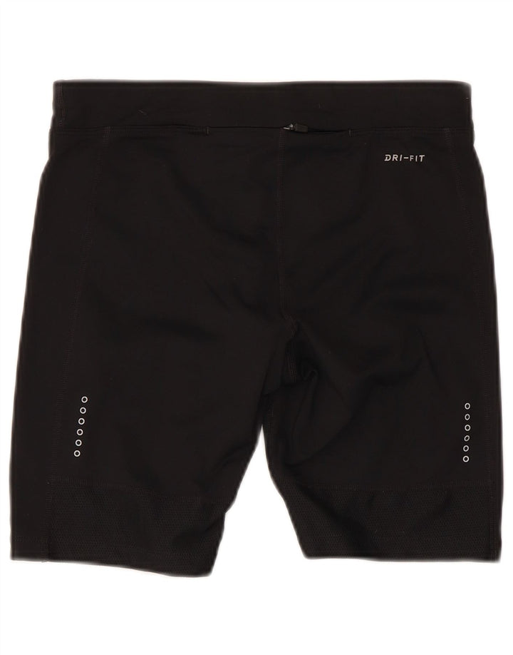 Nike Womens Dri Fit Sport Shorts UK 10 Small Black Polyester