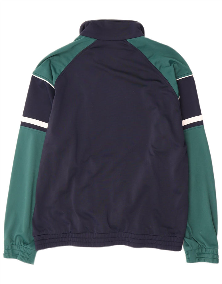 Lotto Mens Tracksuit Top Jacket Small Navy Blue Colourblock Polyester