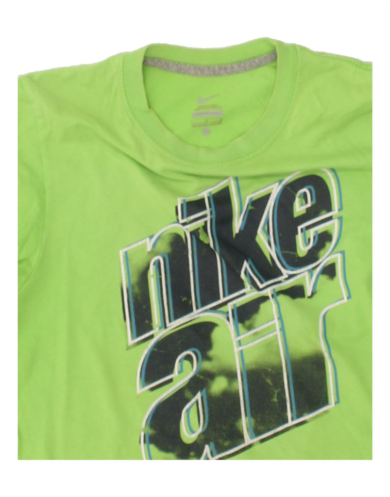 NIKE Boys Graphic T-Shirt Top 13-14 Years Large  Green Cotton | Vintage Nike | Thrift | Second-Hand Nike | Used Clothing | Messina Hembry 