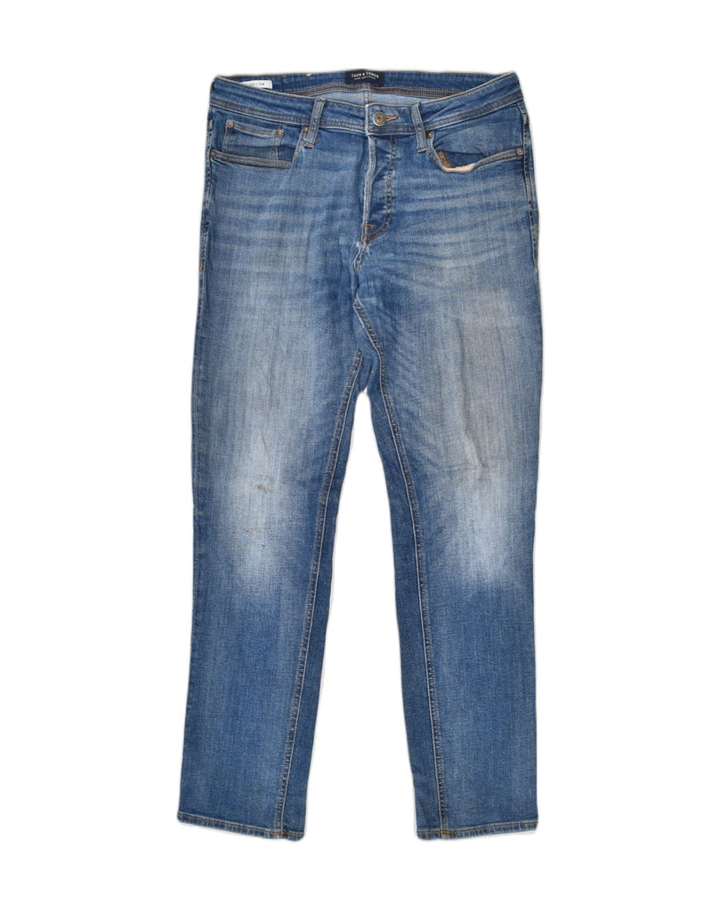 JACK & JONES Mens Slim Jeans W31 L32 Blue Cotton | Vintage | Thrift | Second-Hand | Used Clothing | Messina Hembry 