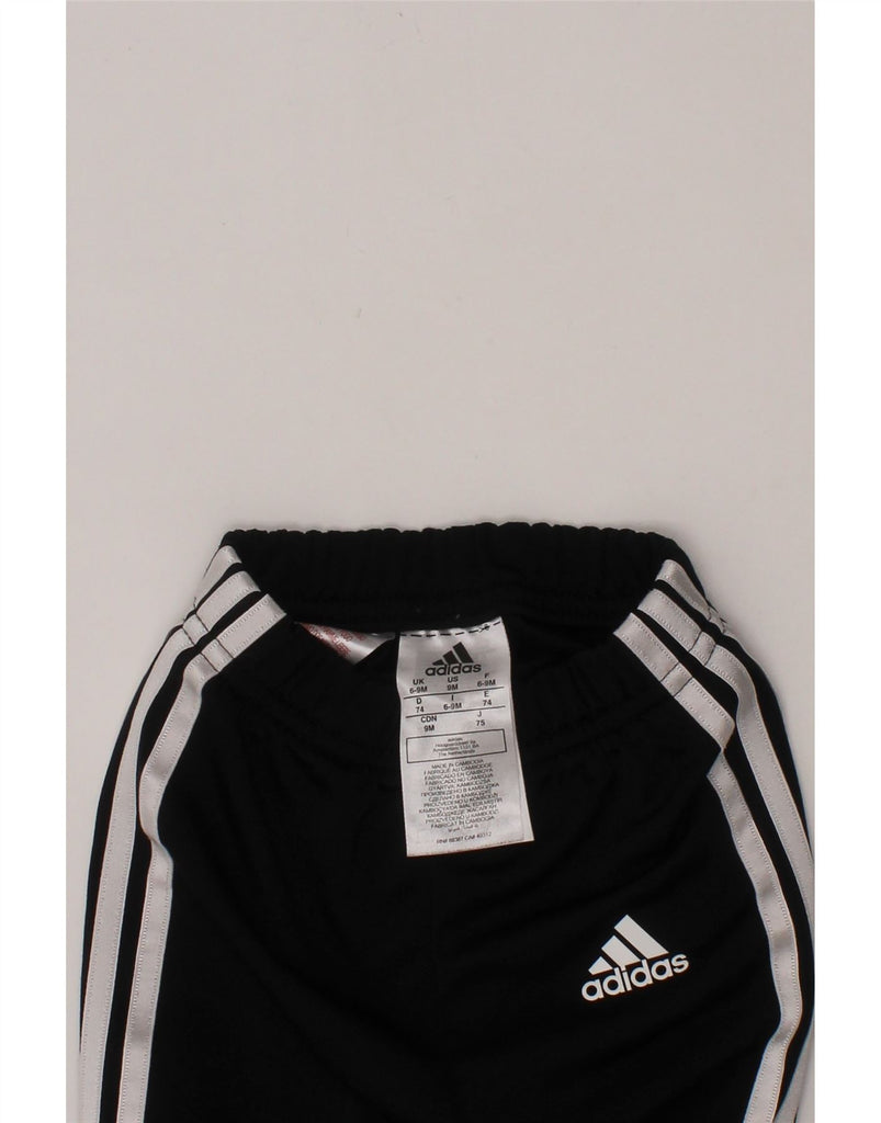 ADIDAS Baby Boys Tracksuit Trousers 6-9 Months  Black Polyester Vintage Adidas and Second-Hand Adidas from Messina Hembry 