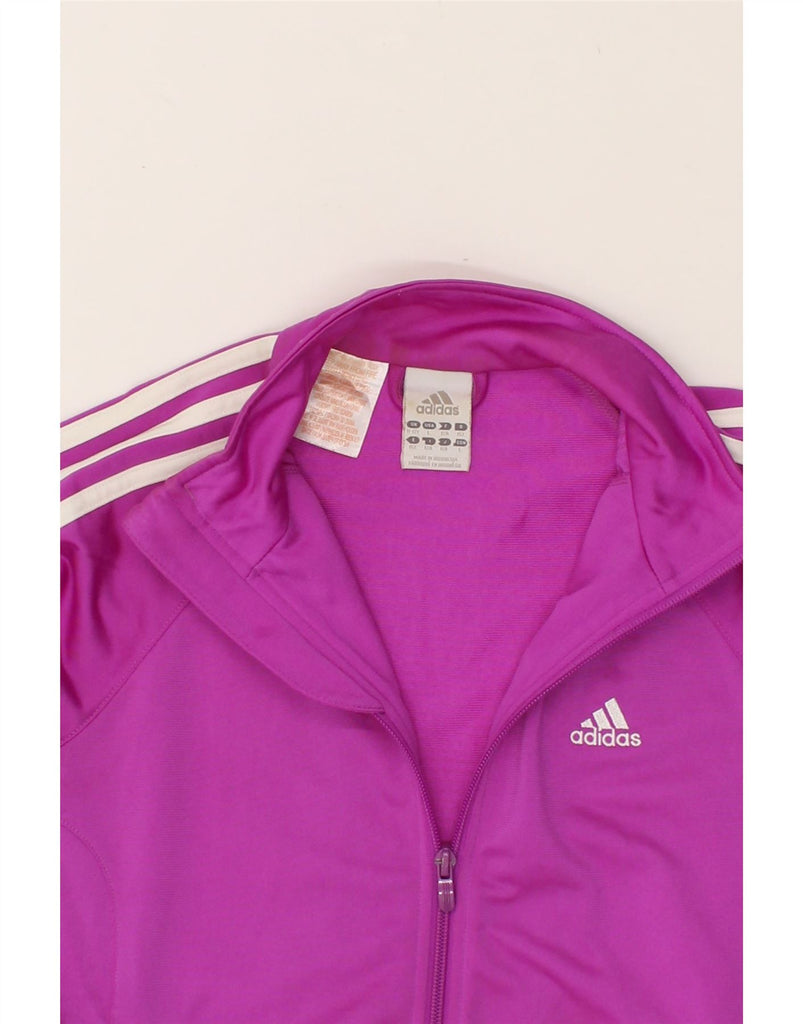 ADIDAS Girls Tracksuit Top Jacket 11-12 Years Pink Polyester | Vintage Adidas | Thrift | Second-Hand Adidas | Used Clothing | Messina Hembry 