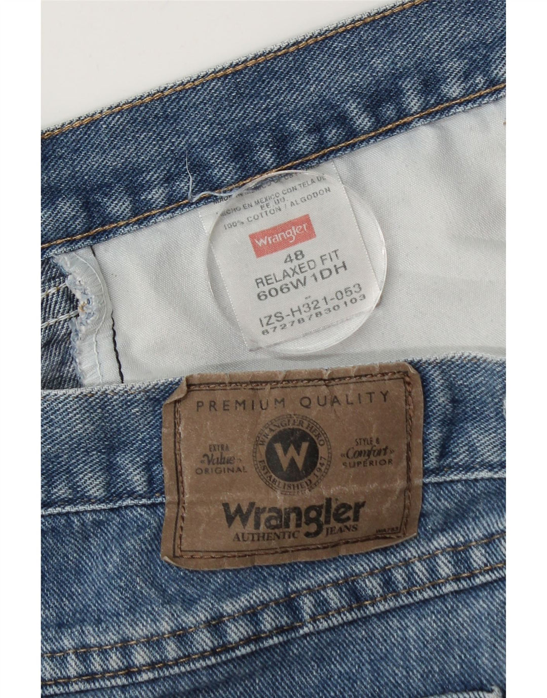 WRANGLER Mens Relaxed Fit Denim Shorts W48 4XL Blue Cotton