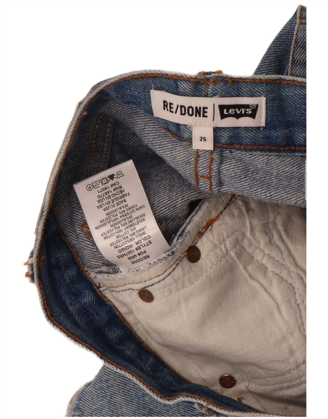 Levi's Womens Denim Shorts W25 XS Blue Cotton