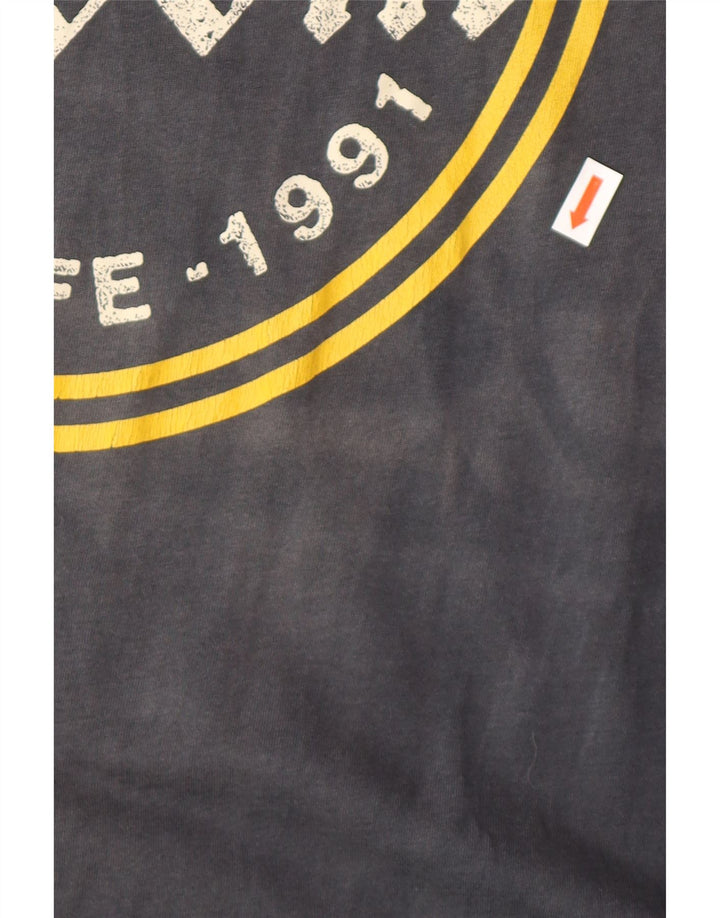 Volcom Mens Modern Fit Graphic T-Shirt Top Small Navy Blue Cotton