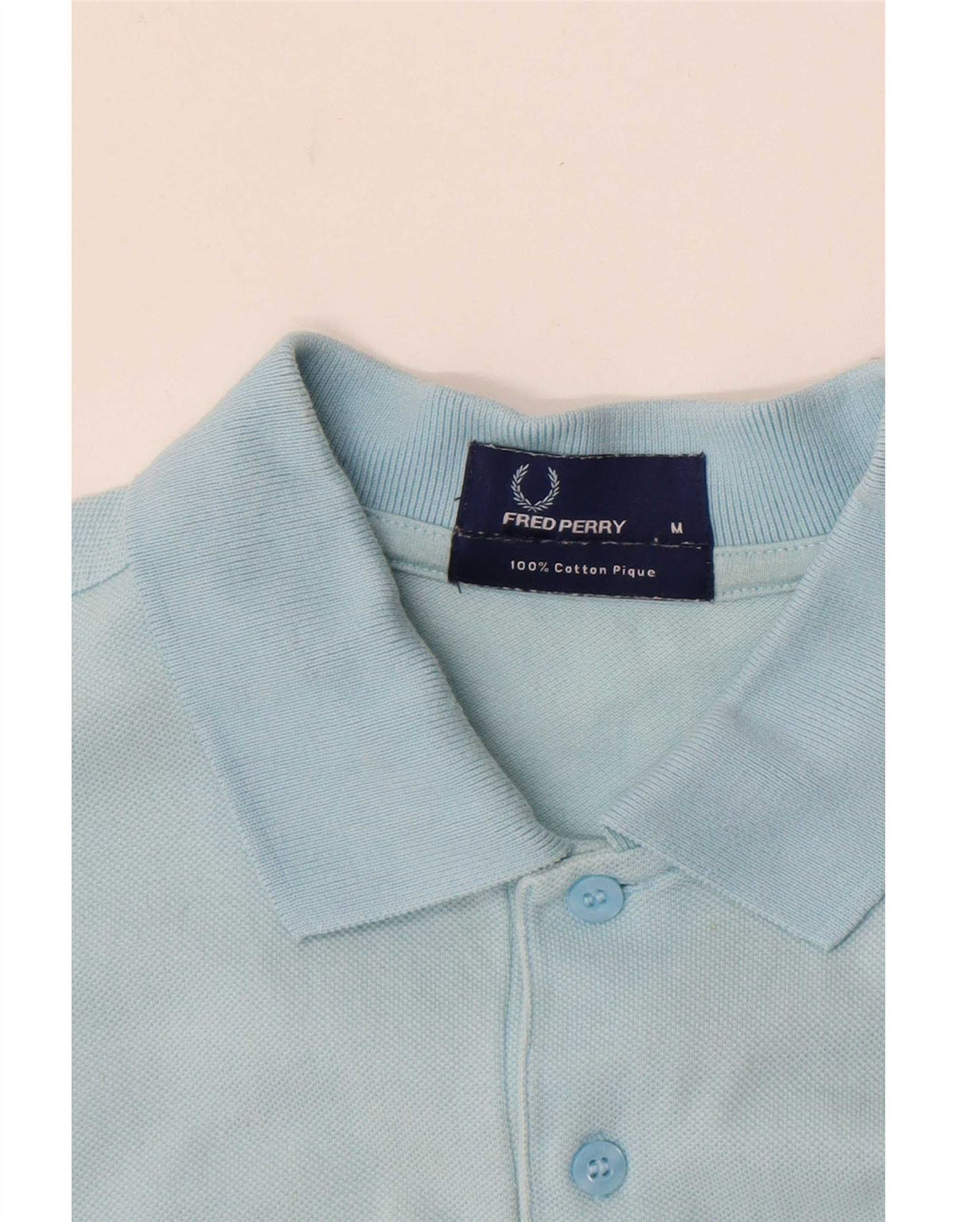 Fred Perry Mens Polo Shirt Medium Blue Cotton
