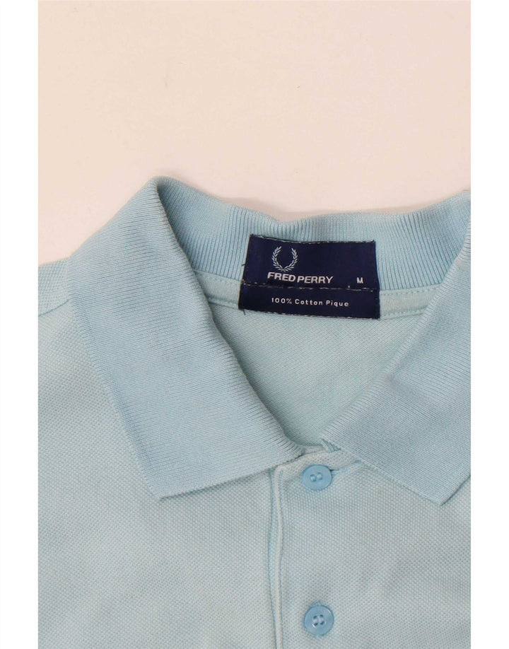 Fred Perry Mens Polo Shirt Medium Blue Cotton
