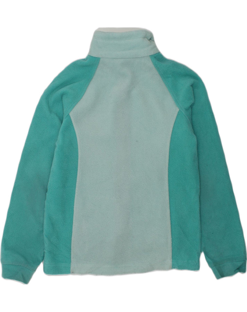 COLUMBIA Girls Fleece Jacket 10-11 Years Medium  Turquoise Colourblock | Vintage Columbia | Thrift | Second-Hand Columbia | Used Clothing | Messina Hembry 