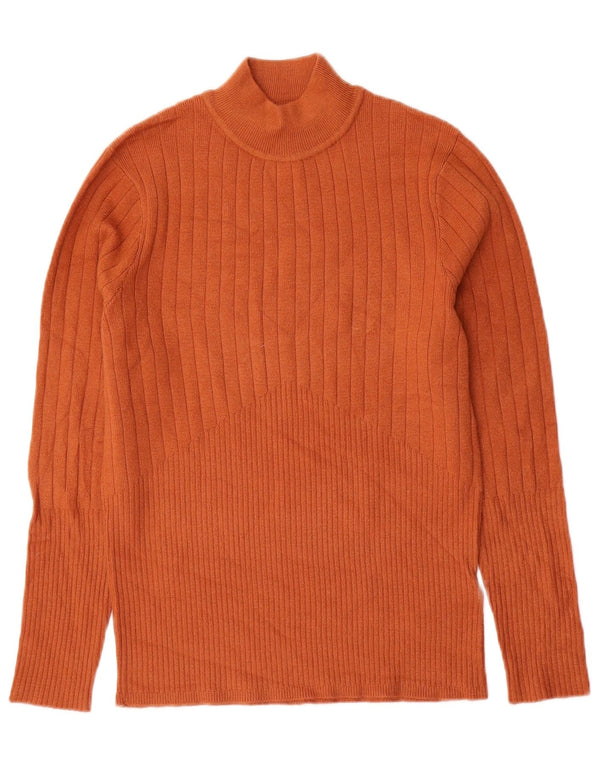 Marks & Spencer Womens Turtle Neck Jumper Sweater UK 12 Medium Brown