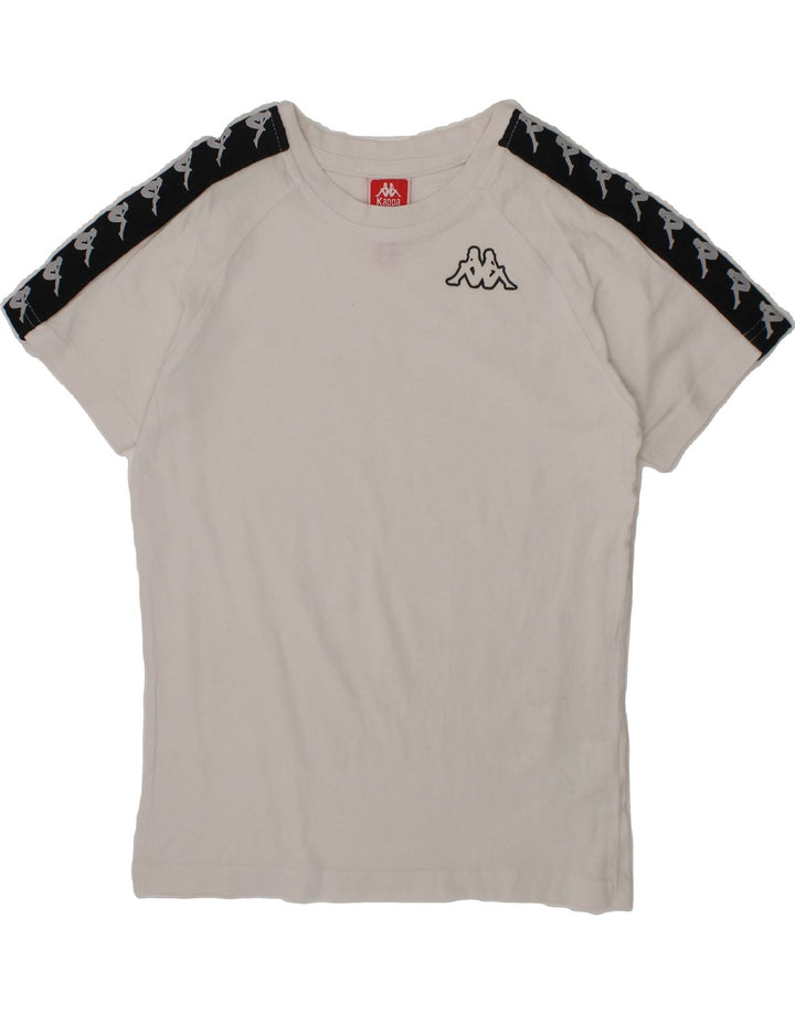 KAPPA Boys Graphic T-Shirt Top 9-10 Years White Cotton Vintage Kappa and Second-Hand Kappa from Messina Hembry 