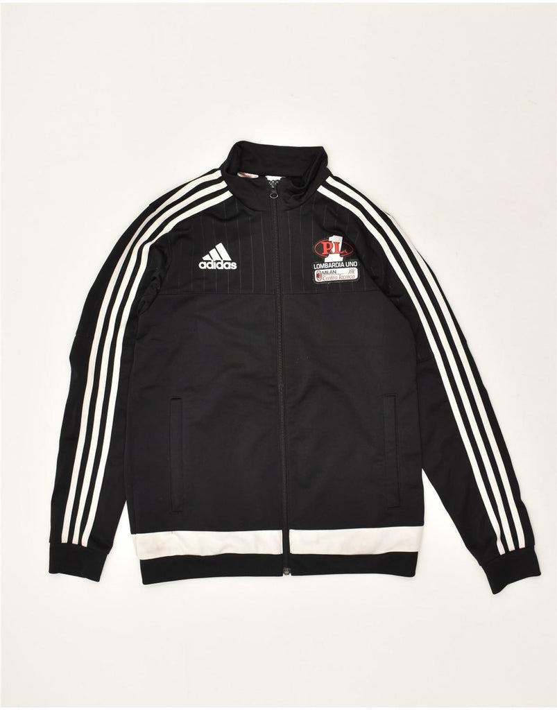 ADIDAS Boys Tracksuit Top Jacket 13-14 Years Black Polyester | Vintage Adidas | Thrift | Second-Hand Adidas | Used Clothing | Messina Hembry 