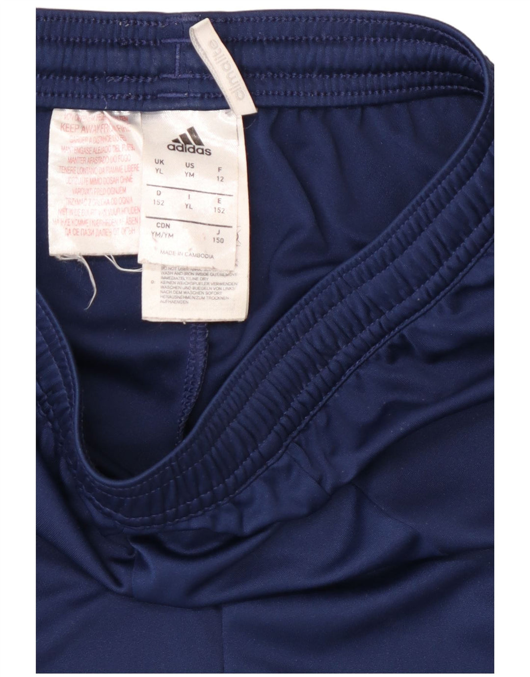 ADIDAS Boys Climalite Sport Shorts 11-12 Years Large  Navy Blue