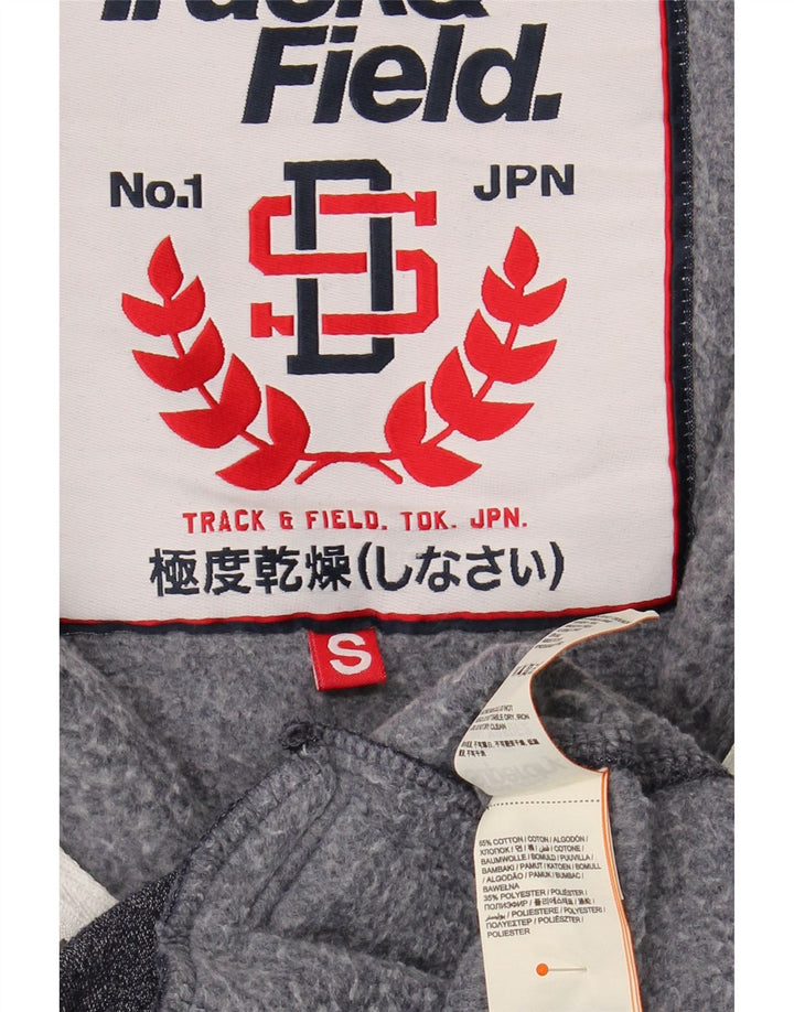 SUPERDRY Mens Graphic Tracksuit Top Jacket Small Navy Blue Cotton