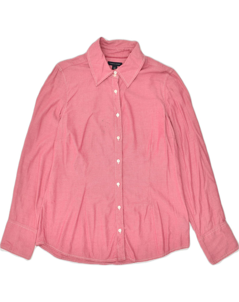 TOMMY HILFIGER Womens Shirt UK 16 Large Pink Cotton | Vintage Tommy Hilfiger | Thrift | Second-Hand Tommy Hilfiger | Used Clothing | Messina Hembry 