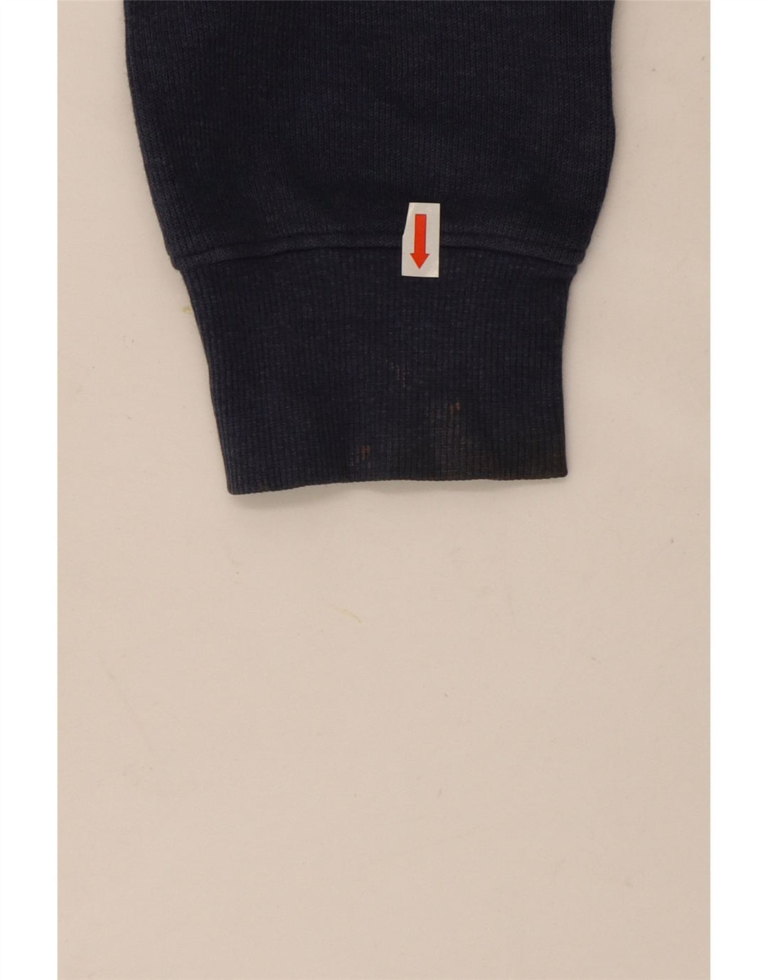 Gant Mens Zip Neck Jumper Sweater Medium Navy Blue Cotton