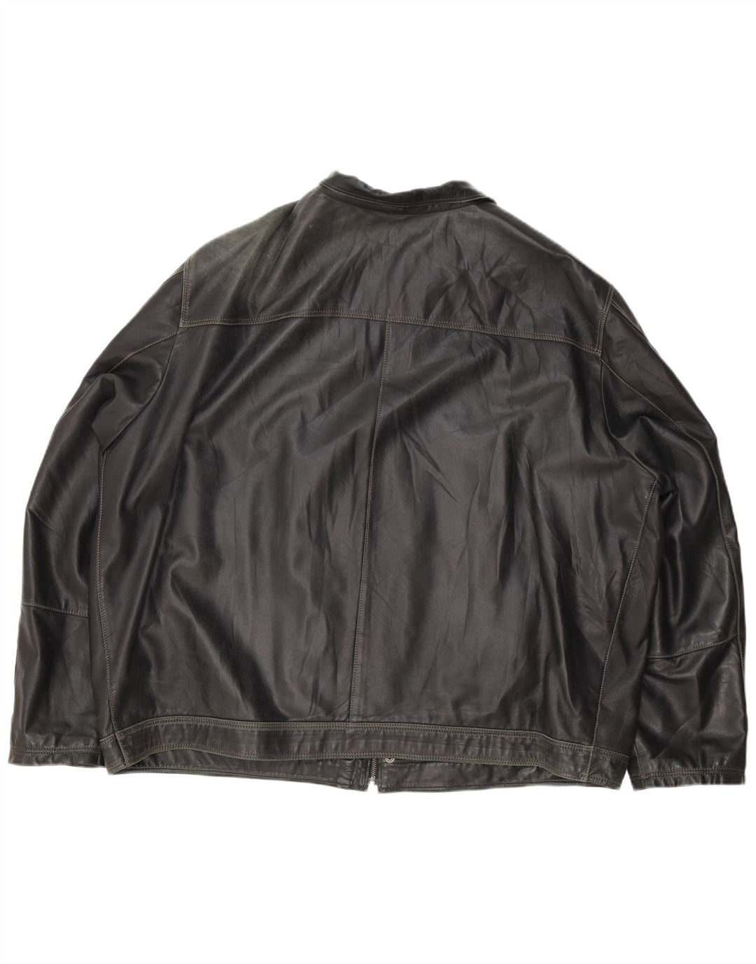 Vintage Mens Leather Jacket UK 44 2XL Black