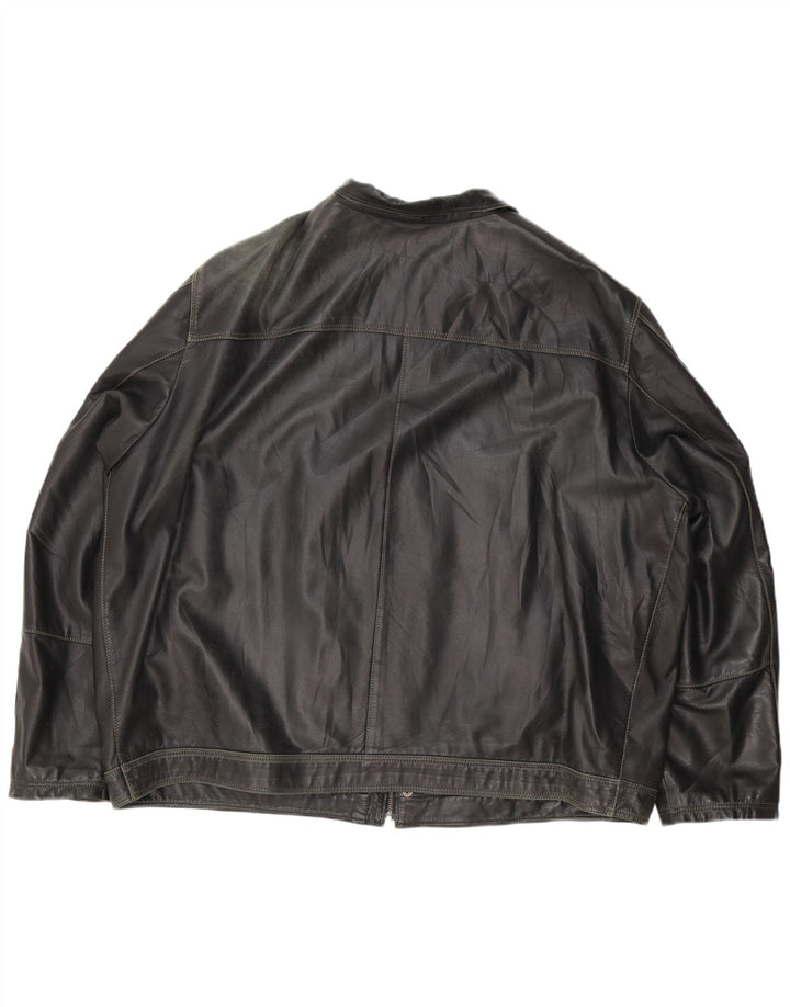 Vintage Mens Leather Jacket UK 44 2XL Black