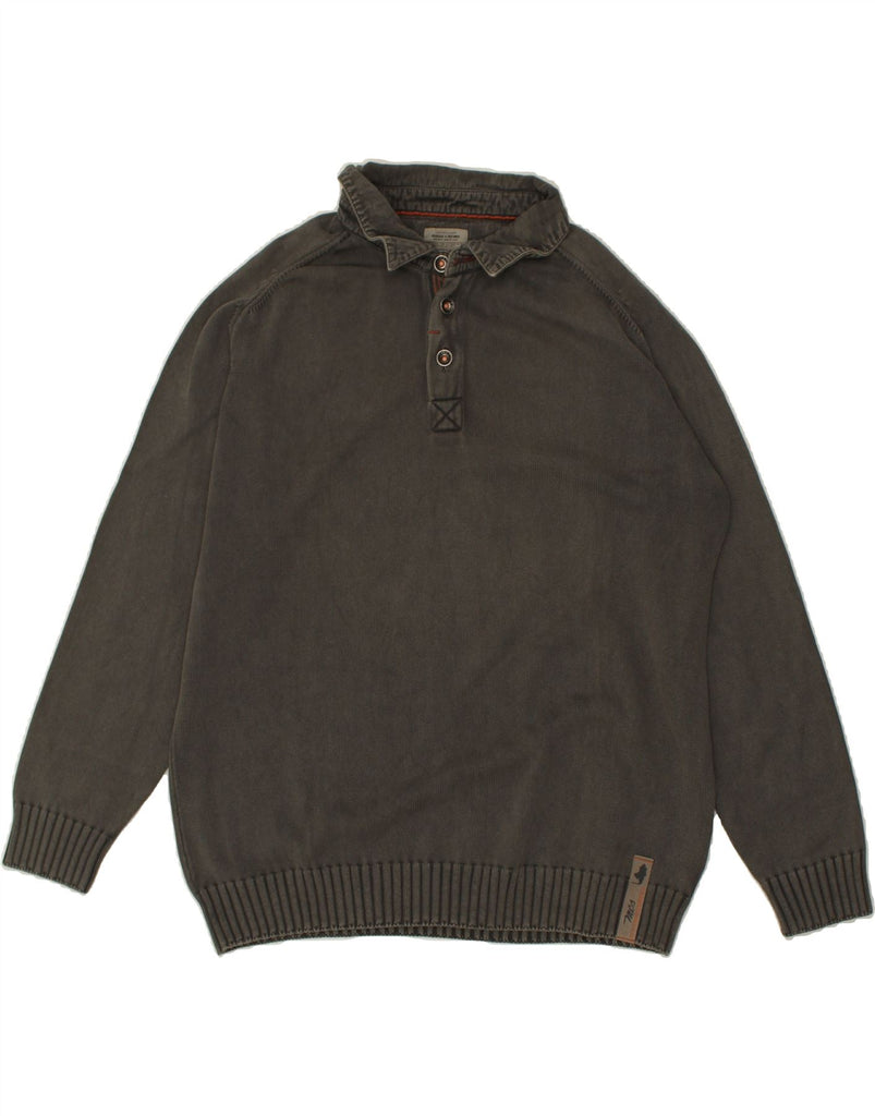 MARLBORO CLASSICS Mens Polo Neck Jumper Sweater 3XL Grey | Vintage Marlboro Classics | Thrift | Second-Hand Marlboro Classics | Used Clothing | Messina Hembry 