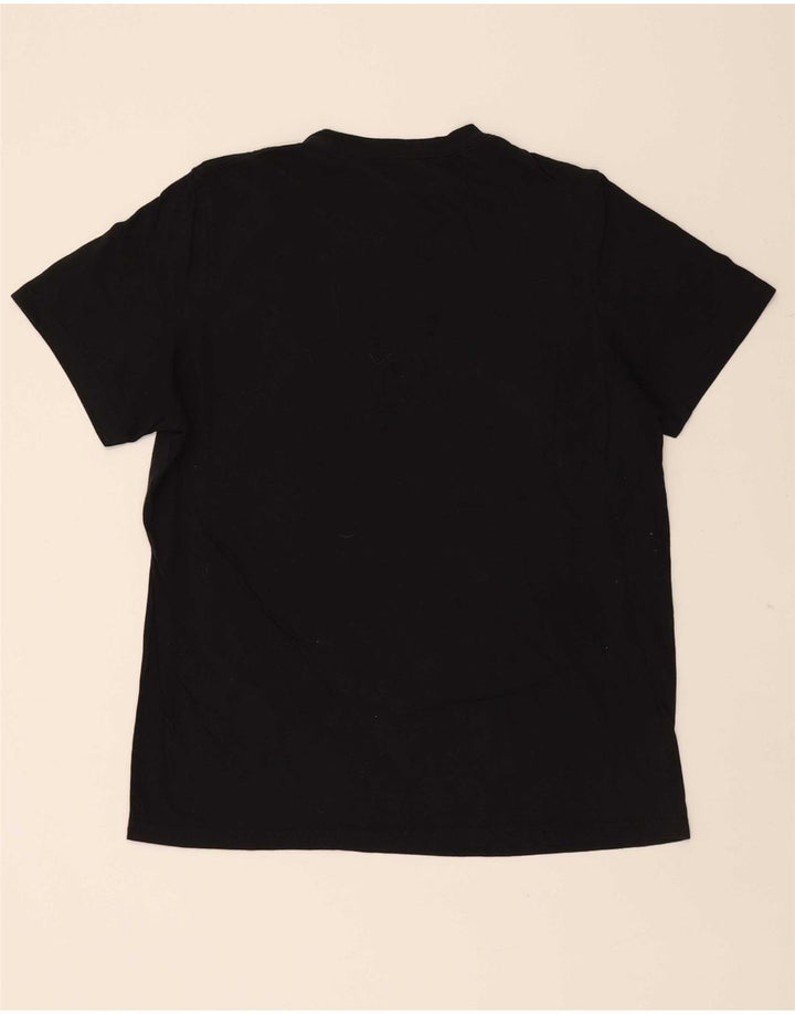 ADIDAS Mens Graphic T-Shirt Top Large Black Cotton