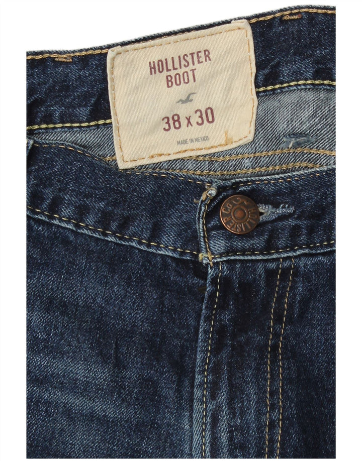 Hollister Mens Bootcut Jeans W38 L30 Navy Blue Cotton
