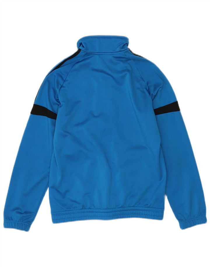 Adidas Boys Tracksuit Top Jacket 11-12 Years Blue Colourblock Polyester