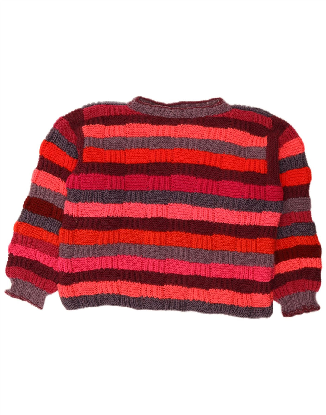 Vintage Womens Turtle Neck Jumper Sweater UK 16 Large Multicoloured Striped