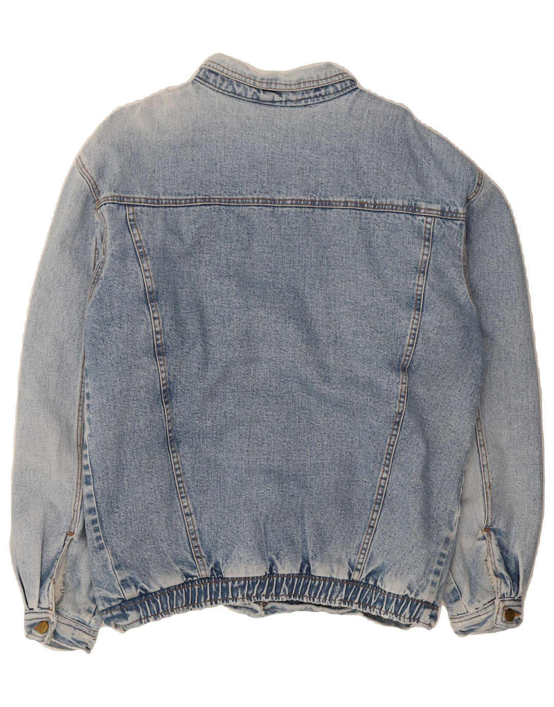 VINTAGE Mens Denim Sherpa Jacket UK 40 Large Blue Vintage Vintage and Second-Hand Vintage from Messina Hembry 