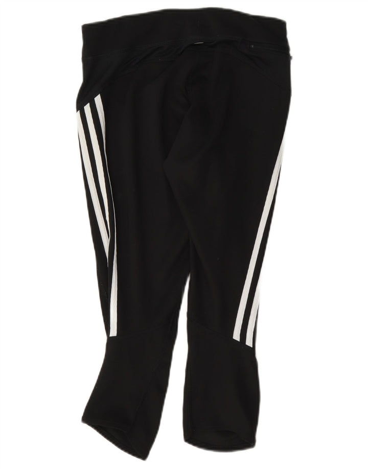 Adidas Womens Climalite Capri Leggings UK 8 Small Black Polyester
