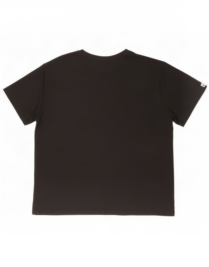 Fila Mens Graphic T-Shirt Top 2XL Black Polyester