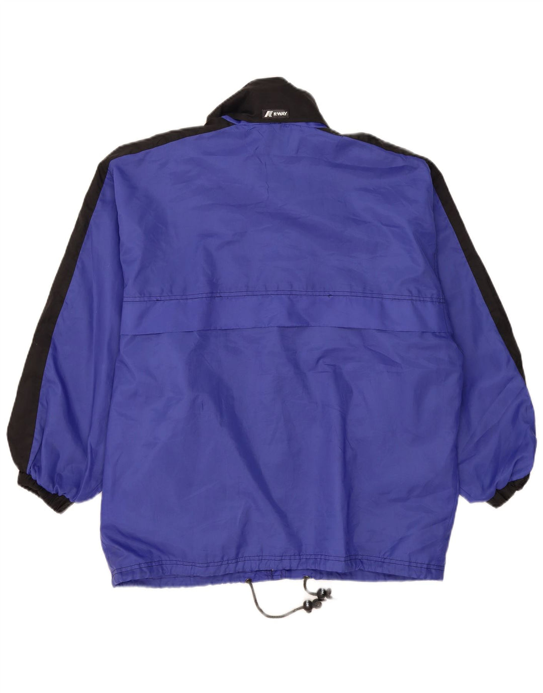 K-Way Mens Loose Fit Rain Jacket UK 38 Medium Blue Colourblock Polyamide