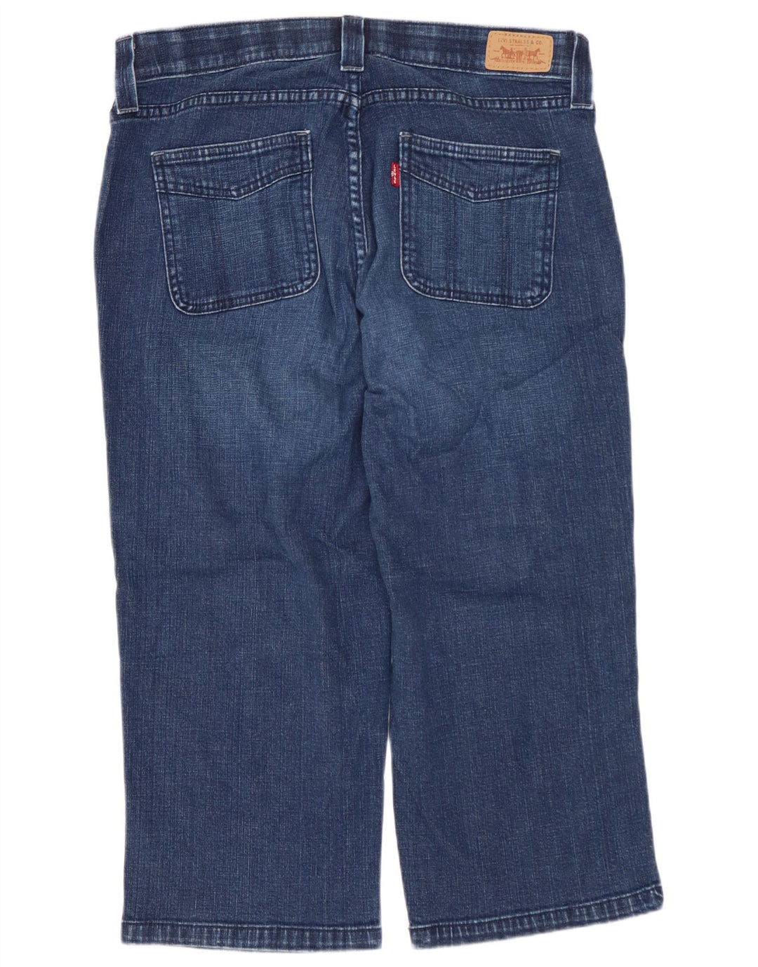 LEVI'S Womens Capri Jeans US 12 Large W32 L20 Navy Blue Cotton