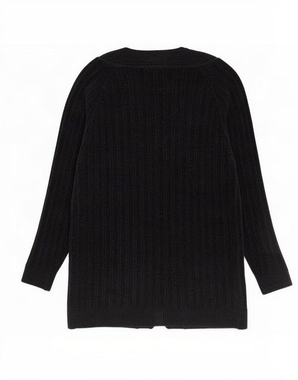 Zara Womens Oversized Longline Cardigan Sweater UK 14 Medium Navy Blue
