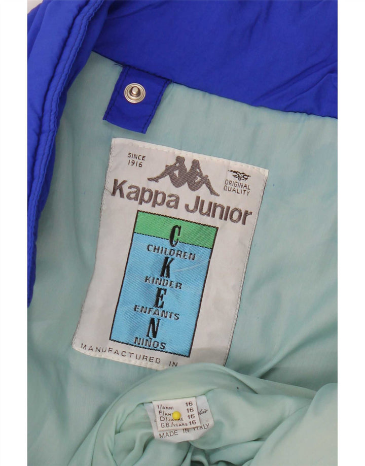 Kappa Boys Graphic Relaxed Fit Ski Jacket 15-16 Years Blue Colourblock