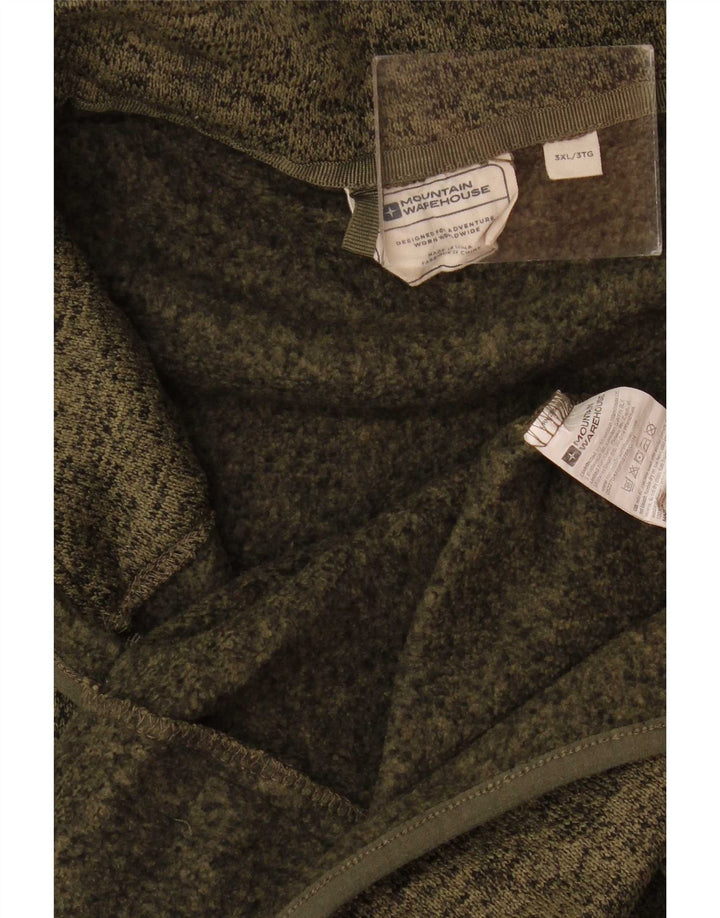 Mountain Warehouse Mens Tracksuit Top Jacket 3XL Khaki Flecked Polyester