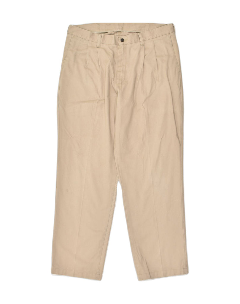 LEE Mens Straight Chino Trousers W36 L30  Beige Cotton | Vintage Lee | Thrift | Second-Hand Lee | Used Clothing | Messina Hembry 